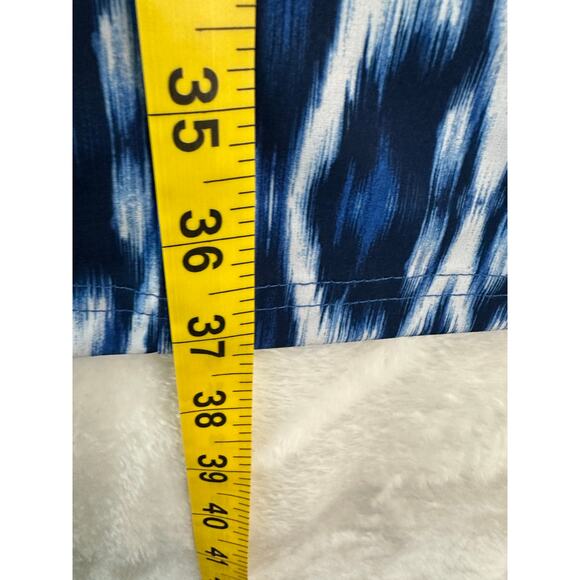 Zenergy Chico's UPF Neem Zip Bungee Dress 1 M Blue Ikat - Picture 9 of 10